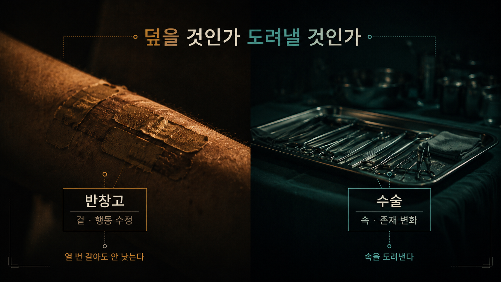 반창고 vs 수술